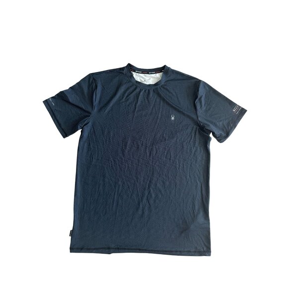 SPYDER Men's Black Patterned Swim Rash Guard T Shirt Sz M NEW NWT - Picture 8 of 8